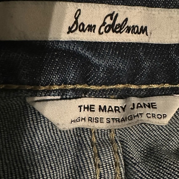 SAM EDELMAN The Mary Jane High Rise Straight Crop Stretch Jeans Size 30 - Picture 10 of 12